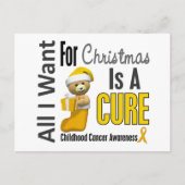 私がクリスマスの幼年期の蟹座のためにほしいすべて シーズンポストカード (正面)