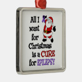 私がクリスマスの…癲癇のためにほしいすべて メタルオーナメント (右)
