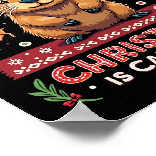 私がクリスマスを欲しいのはキャピバラのクリスマスキャピブだけだ ポスター (角)