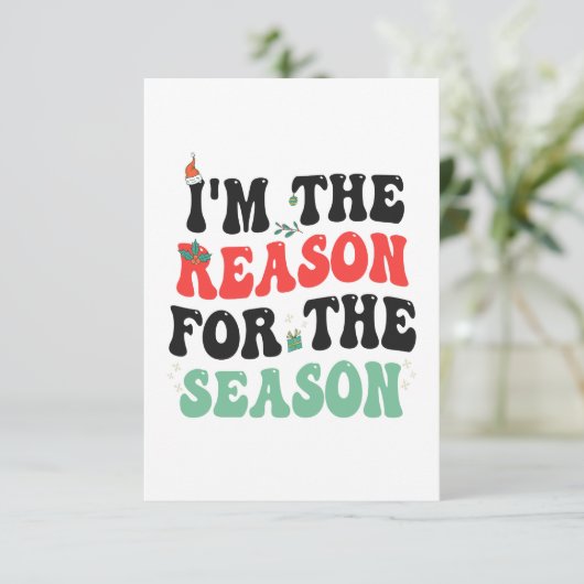 私がクリスマスプレゼントのシーズンのおもしろい理由だ エンクロージャーカード (スタンド正面)