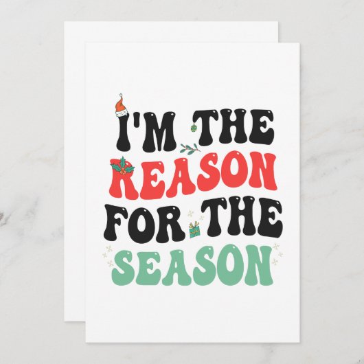 私がクリスマスプレゼントのシーズンのおもしろい理由だ 案内状 (正面/裏面)