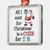 私がクリスマス… TNのためにほしいすべて メタルオーナメント (左)