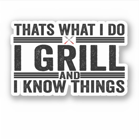 私がグリルし、私は知っているものbbqパパ シール (正面)