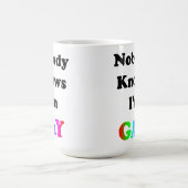 私がゲイ コーヒーマグカップ (中央)