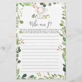 私がゲームしている象の赤ちゃんシャワー (正面)