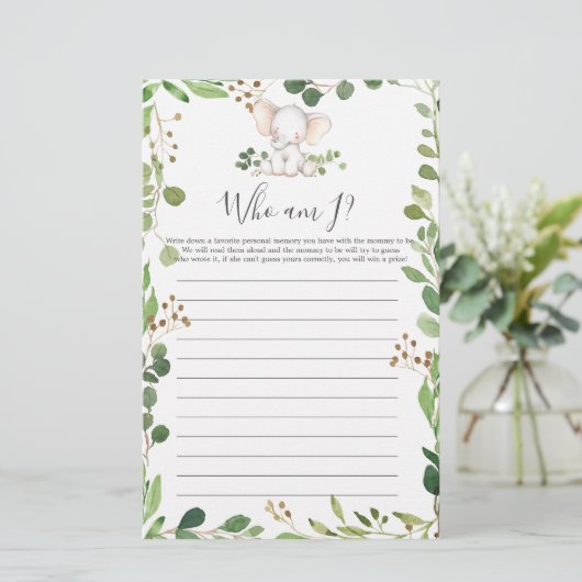 私がゲームしている象の赤ちゃんシャワー (スタンド正面)