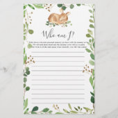 私がゲームしている鹿の赤ちゃんシャワー (正面)