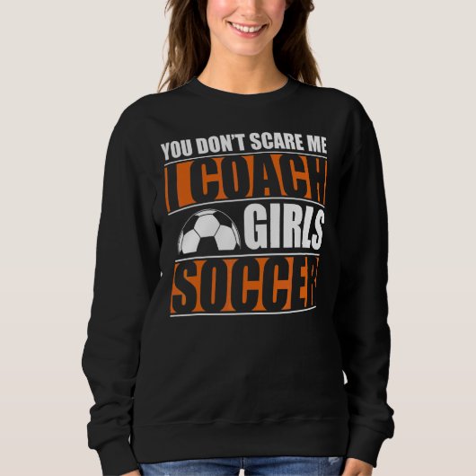 私がコーチ女の子サッカーコーチ1 スウェットシャツ (正面)