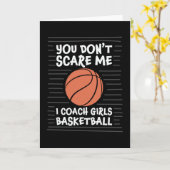 私がコーチ女の子バスケットボールデザイン カード (黄色い花)