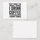 私がコーヒーのカフェインを飲むおもしろいのは ノートカード (正面/裏面)