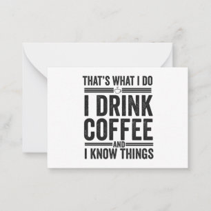 私がコーヒーのカフェインを飲むおもしろいのは ノートカード