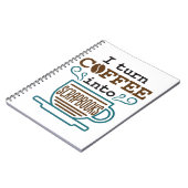 私がコーヒーをスクラップブックに変えるスクラップブック作り好き ノートブック (左側)