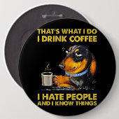私がコーヒーを飲むのは、人々のVinta嫌い 缶バッジ (正面&裏面)