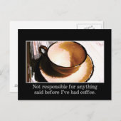 私がコーヒーを飲むまで待つべきだ ポストカード (正面/裏面)