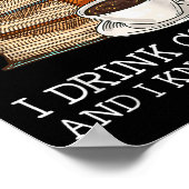 私がコーヒーを飲読む本を私が知っているものは ポスター (角)
