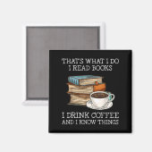 私がコーヒーを飲読む本を私が知っているものは マグネット (正面/裏面)