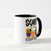 私がコーヒーハロウィーンカボチャスカルを取得するまで怖い マグカップ (正面右)