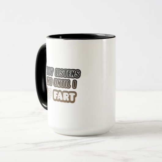 私がコ聞ーヒを吸うまで誰も私におもしろいは来ない マグカップ (正面左)