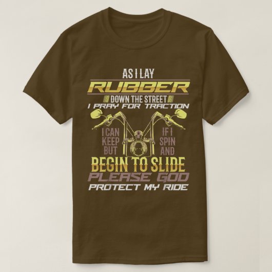 私がゴムを置いて通りバイクもしくは自転車に乗る人ラブレース Tシャツ (デザイン正面)