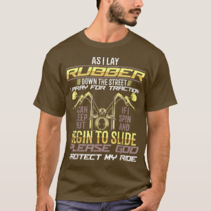 私がゴムを置いて通りバイクもしくは自転車に乗る人ラブレース Tシャツ