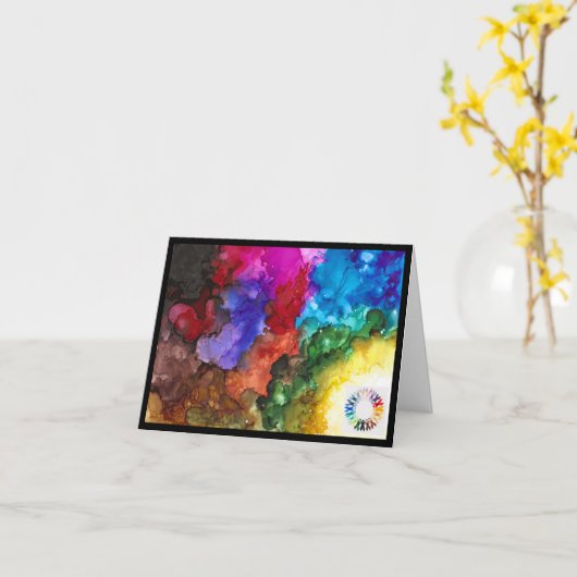 私がサンキュー癌と戦った時の私を支えるために カード (黄色い花)