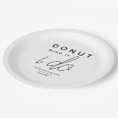 私がシンプルな結婚式の軽食をすればドーナツ心 ペーパープレート (アングル)