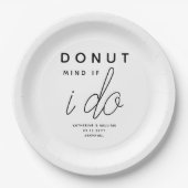 私がシンプルな結婚式の軽食をすればドーナツ心 ペーパープレート (正面)