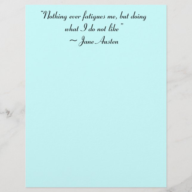私がジェーン・オースティンが好きでないことをする引用文 (正面)