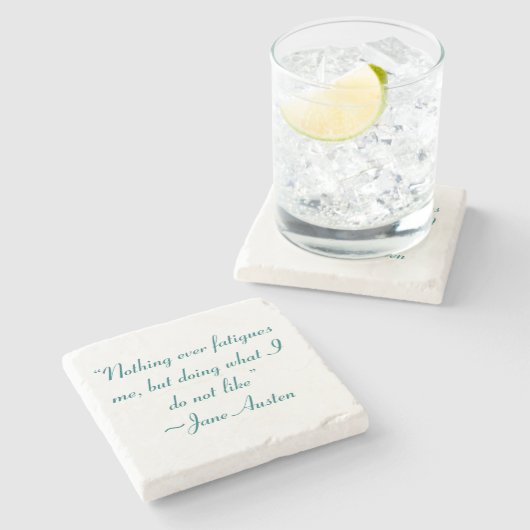 私がジェーン・オースティンが好きでないことをする引用文 ストーンコースター (横)
