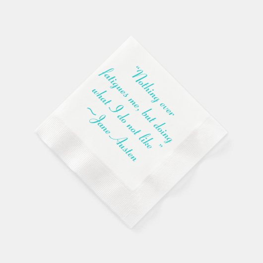 私がジェーン・オースティンが好きでないことをする引用文 縁ありカクテルナプキン (角)