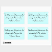 私がジェーン・オースティンが好きでないことをする引用文 長方形シール (シート)