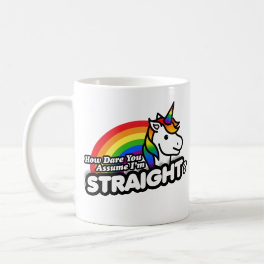 私がストレートだと思わないで コーヒーマグカップ (左)