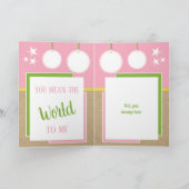 私がスノーボールピンクを愛している人へのメリークリスマス シーズンカード (内部)