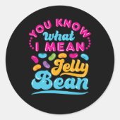 私がゼリー豆と言う意味を知っているだろう ラウンドシール (正面)