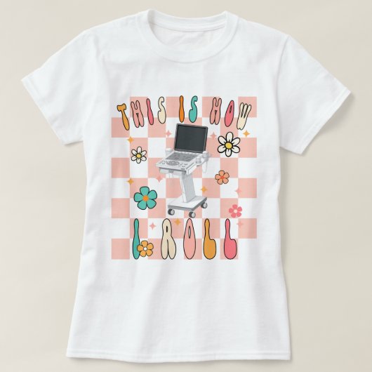 私がソノグラフ転がのレトロ・ソノグラフシャツ Tシャツ (デザイン正面)