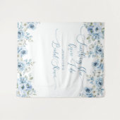 私がタペストリーをする前に何か青いブライダルシャワー タペストリー (正面(横))