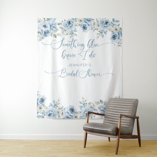 私がタペストリーをする前に何か青いブライダルシャワー タペストリー (インサイチュ)