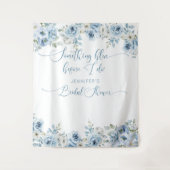 私がタペストリーをする前に何か青いブライダルシャワー タペストリー (正面)