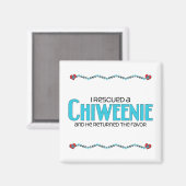 私がチウェニー犬の里親募集デザインを救出 マグネット (正面/裏面)