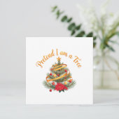 私がツリーの面白いハロウィーンの衣装シャツのフリ 招待状 (スタンド正面)