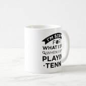 私がテニスをし遊た時 コーヒーマグカップ (正面右)
