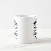 私がテニスをし遊た時 コーヒーマグカップ (中央)