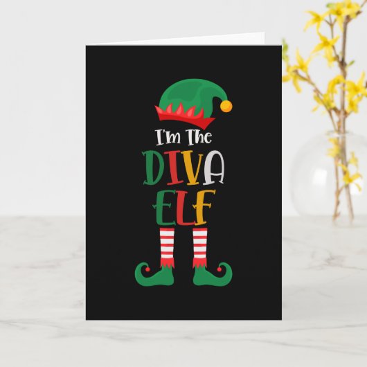 私がディーバエルフのクリスマス2021 カード (黄色い花)