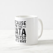 私がデータアナリストだから コーヒーマグカップ (正面右)
