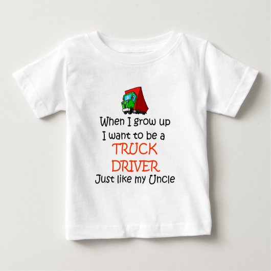 私がトラックの運転手を育つ時 ベビーTシャツ (正面)
