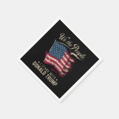 私がドナルド・トランプヴィンテージと共に立つ人々 スタンダードカクテルナプキン (角)