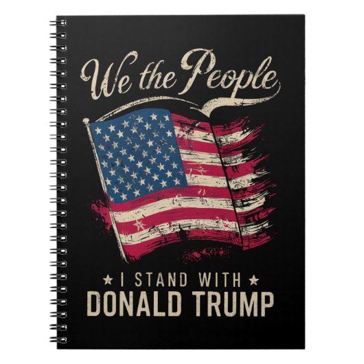 私がドナルド・トランプヴィンテージと共に立つ人々 ノートブック (正面)