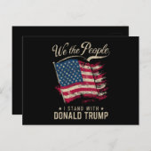 私がドナルド・トランプヴィンテージと共に立つ人々 ポストカード (正面/裏面)