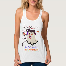 私がドラキュラブーホワイトタンクトップだなんて怖くない タンクトップ