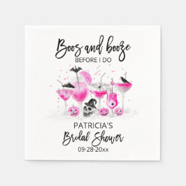 私がナプキンスをする前にブーズとブライダルシャワー スタンダードカクテルナプキン
